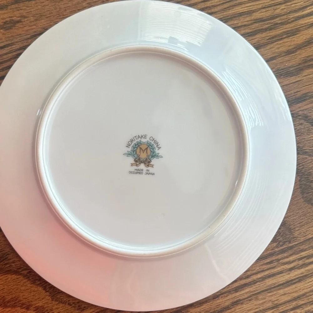Noritake China Cardinal Rose 6 3/8” Plate Bread / Dessert Occupied Japan Vintage